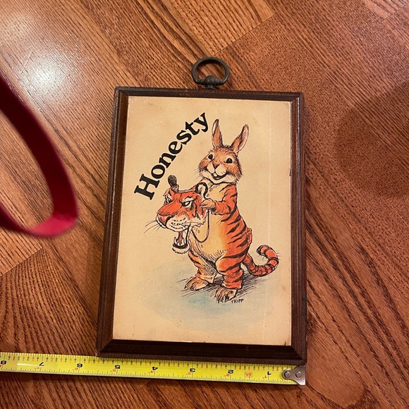 Vintage wall decor Honesty rabbit in a tiger costume ark products made in USA - Picture 4 of 6